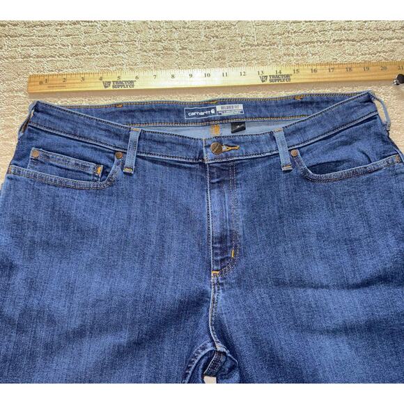 Carhartt Women's Relaxed Fit Rugged Flex Jeans Size 16 Regular Blue New - Picture 8 of 9